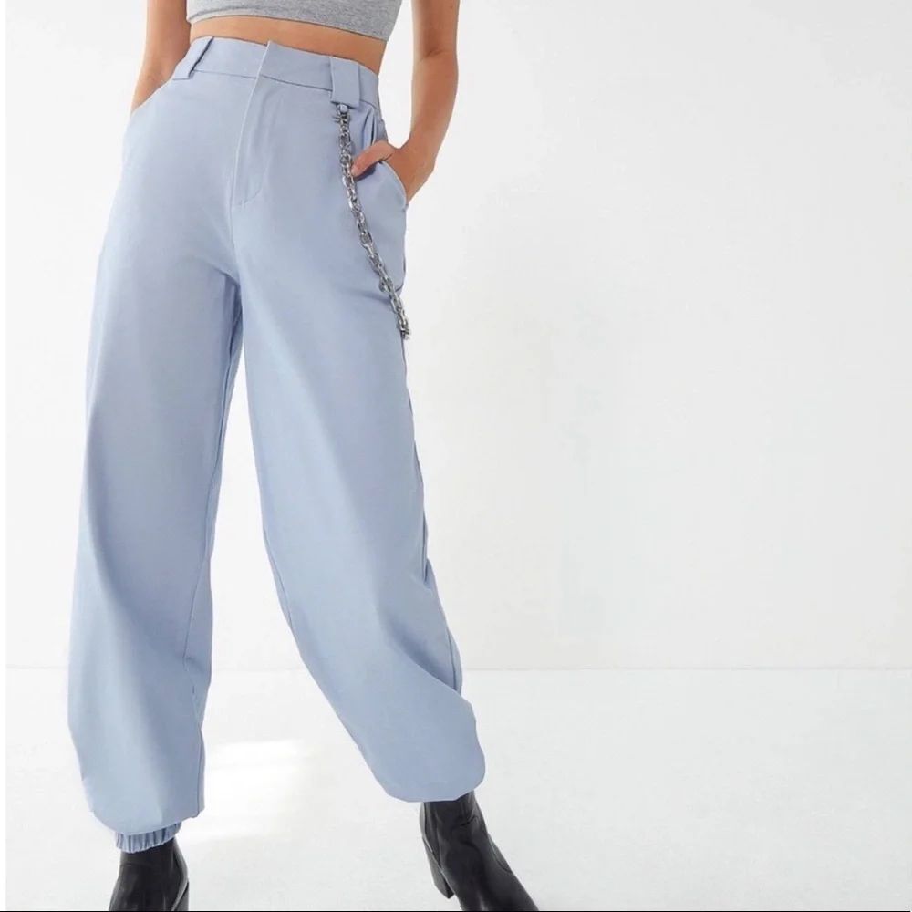 I.AM.GIA Light Blue High-Waist Wide Leg Trousers